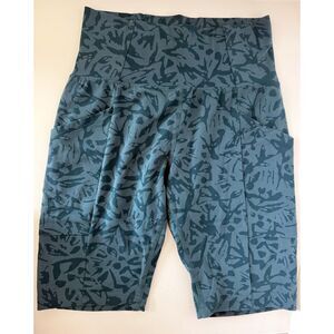 REI Bike Shorts – Blue Green Pattern - Small